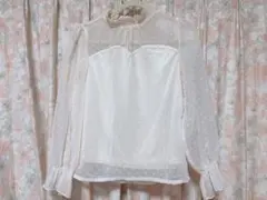 AS KNOW AS PINKY ブラウス シアーシャツ レースブラウス フリル