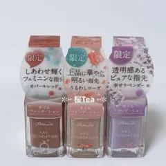 新品 パラドゥ ネイルファンデーション ネイル 3本セット