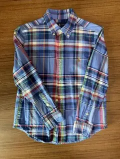 ラルフローレン　長袖シャツ チェック　120cm 青