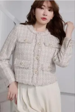 【新品未使用タグ付き】Grace Tweed Jacket 2025年最新】Grace tweed jacketの人気アイテム - メルカリ
