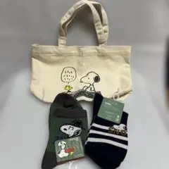 未使用品　スヌーピー トートバック&靴下2個セット