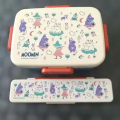 冷凍·電子レンジOK ムーミン1段弁当箱 箸スプーンセット スケーター日本製のサムネイル
