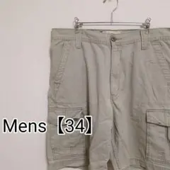 D114【US輸入】Levi's　カーゴショートパンツ【メンズ34】薄ベージュ