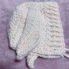 ベビー ボンネット 新生児 ハンドメイド うさぎ 帽子