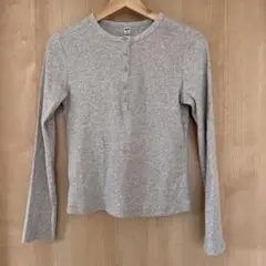 ユニクロ リブヘンリーネックT 長袖