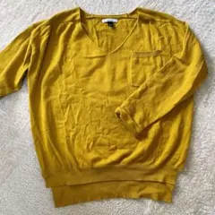oblekt マスタード Vネックセーター Fサイズ