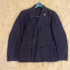 ラルディーニ LARDINI ネイビー ダブルジャケットサイズ42 XS - メルカリ