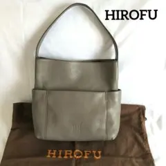 【 HIROFU 】ヴィータ ワンショルダーバッグ　Hロゴ型押し　グレージュ