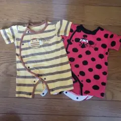 ロンパース 2点セット はち てんとう虫 半袖 春夏秋 ✱まとめ売り