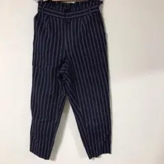 ★ファビュラスアンジェラ クロップドパンツ ストライプ ネイビー