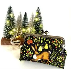 キャサリンロウとリバティ生地使用　ハンドメイドがま口ポーチ