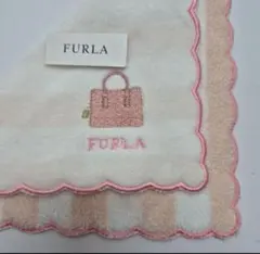 【FURLA 】フルラ　新品未使用　タグ付きハンドタオル　ピンク系