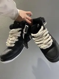 AIR FORTH 1 MID'07 /BLACK*WHITE ロープ　カスタム