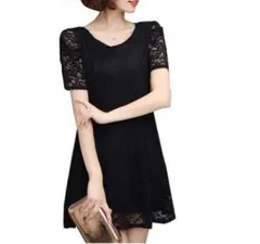 ★コレ、売れてます★ワンピース　ドレス　レース【ブラック】