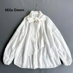 Mila Owen ミラオーウェン　ボウタイ付き袖ボリュームブラウス　24ss