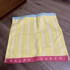 RALPH LAUREN タオルハンカチ イエロー ストライプ