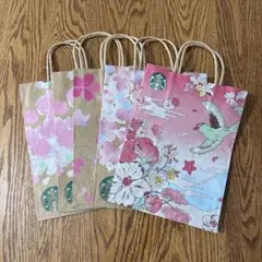 【桜/5枚】スタバ 紙袋 Starbucks ショッパー 手提げ袋 ショップ袋のサムネイル