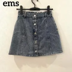 ems エムズエキサイト　平成ギャル　台形デニムミニスカート