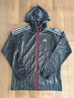 adidas フード付きジャージ 黒
