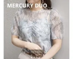 MERCURY DUO レースフロントギャザーパワショルブラウスのサムネイル