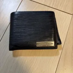 CK CALVIN KLEIN ブラック二つ折り財布