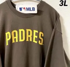 新品　パドレス　トレーナー　スウェット　長袖　MLB ブラウン　3Lのサムネイル