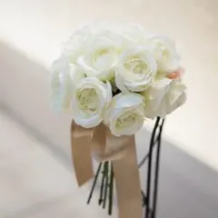 ウエディングブーケ・ブートニアセット(アーティフィシャルフラワー)