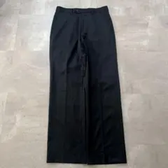 ワイドスラックス モード 黒 毛100% モヘア60% 英国製 vintage - メルカリ