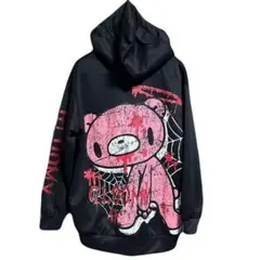 【新品タグ付き】 グルーミー クマ耳 パーカー ジップ M 黒 アベイル
