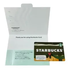 スタバ　ギフトカード　スターバックスカード　ホリデーワードマーク　2025未削りのサムネイル