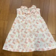 プチバトー　花柄ノースリーブワンピース 24m