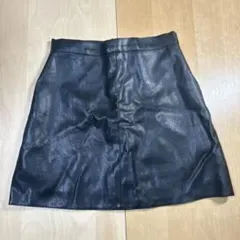 レザー ミニスカート 黒 Sサイズ SPINNS