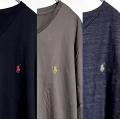 RALPH LAUREN Vネック Tシャツ 3枚セット XL XXL
