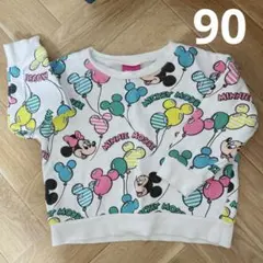 ディズニー トレーナー 90ミッキー ミニー バルーン 男の子 女の子