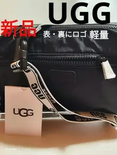 アグ UGG 3WAYバッグ ロゴショルダー ボディバッグ クラッチバッグ 黒のサムネイル