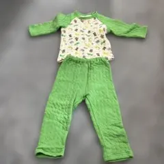 動物柄のベビーパジャマ 緑色 95cm