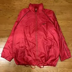 90s NIKE nylon teck jacket y2k フード付き 赤