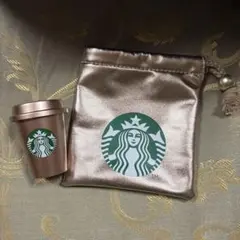 Starbucks ローズゴールド ポーチ ミニカップ セットのサムネイル