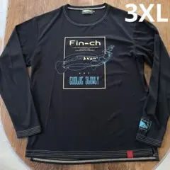Fin-ch 長袖シャツ ロンt 3XL 黒 魚 フィッシングウエア 速乾 釣りのサムネイル