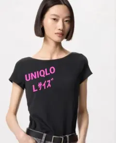 UNIQLO エアリズムコットンローバックブラTシャツ 半袖 Lサイズ