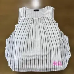 Janiss ジャニス　ストライプ　トップス　カットソーシフォン　美品Mサイズのサムネイル
