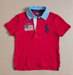 Polo Ralph Lauren ポロシャツ 星条旗 ボーダー M 10-12 - メルカリ