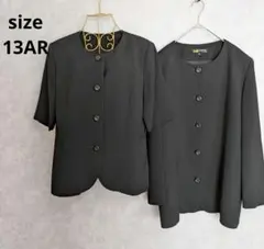 TOKYO IGIN ブラックフォーマル ジャケット 長袖 半袖 2点 13号