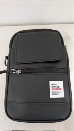 real design スマホショルダーバッグ ブラック