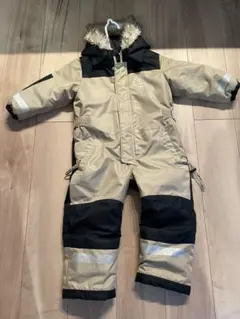 mou jon jon子ども用スキーウェア ベージュ/黒