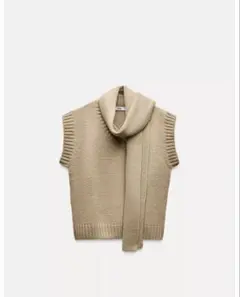 ZARA＊ザラ＊スカーフ付ニットベスト