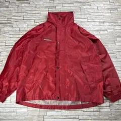 00s UMBRO ナイロンジャケット レッド ワンポイント XL
