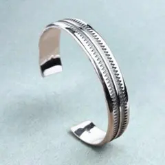バングル ブレスレット ヴィンテージ シルバー メキシカン ギザギザ 925刻印