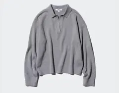 UNIQLO グレー セーター　スムースコットン　リラックス　Sサイズ