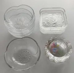 昭和レトロ　日本製　ガラス器　12枚セット